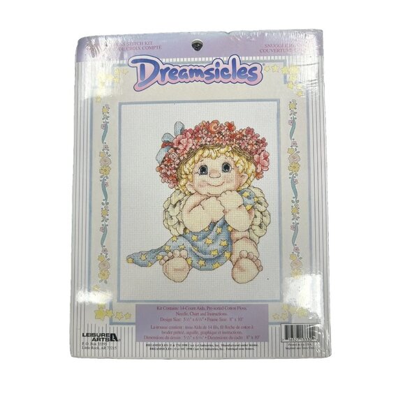 Dreamsicles Counted Cross Stitch Kit 113330 Snuggle Blanket Leisure Arts 1998 - Picture 2 of 3